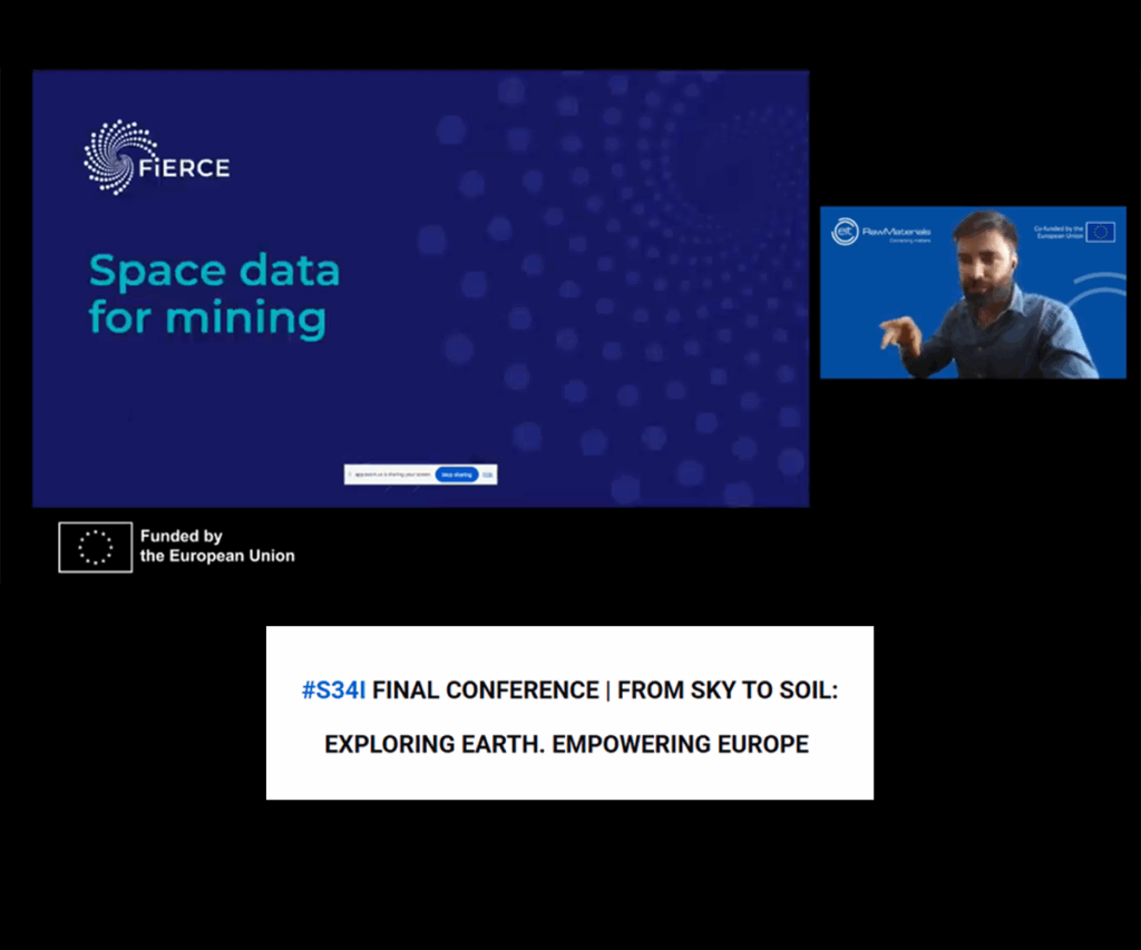 On June 12, 2025, FIERCE took part remotely in the Final Conference of the S34I Project in Vigo, Spain, hosted at the Museo do Mar de Galicia. The project was presented online by our partner EIT RawMaterials, represented by Michele Rubino, during the “Unlocking the Future of Exploration” session.