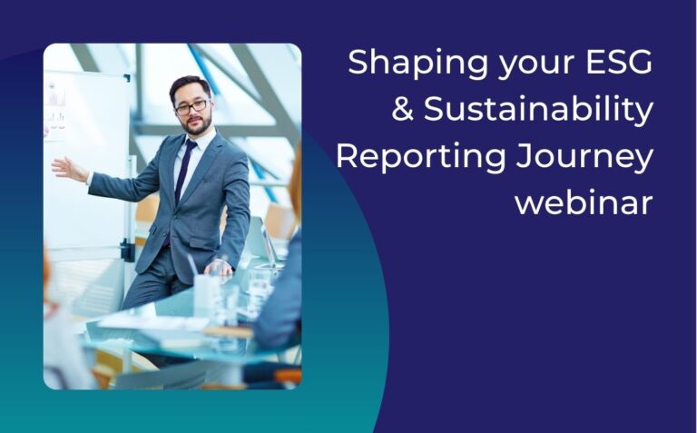 Shaping your ESG & Sustainability Reporting Journey webinar