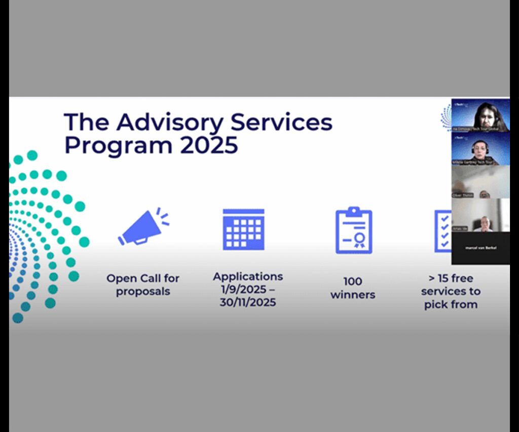 On 23 October 2025, the FIERCE project was presented during an online joint activity organised in collaboration with the Tech Tour Bio-Based Industries (TTBBI) network and coordinated by Tech Tour Global (TTG). The session introduced the FIERCE project and its Advisory Services to an audience active in sustainability, manufacturing, electronics and AI-related sectors.