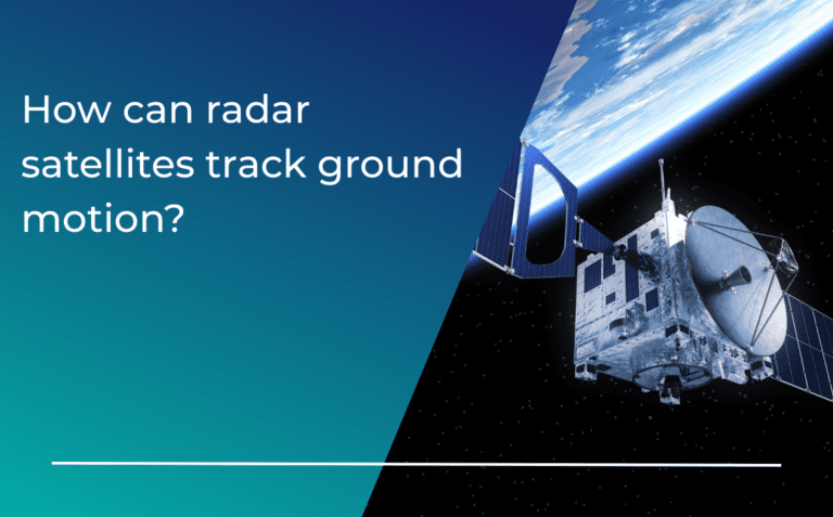 How can radar satellites track ground motion?