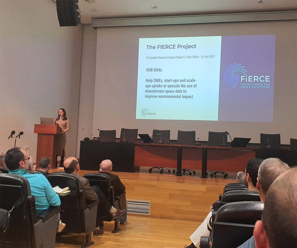 On 27 February 2026, FIERCE was presented at Open Coffee Thessaloniki, a well-established meeting point for the city’s startup and innovation community.During the session, DREVEN introduced FIERCE and presented the Advisory Services and Financial Support Open Calls, highlighting the opportunities available for companies active in the downstream space and the wider innovation ecosystem.